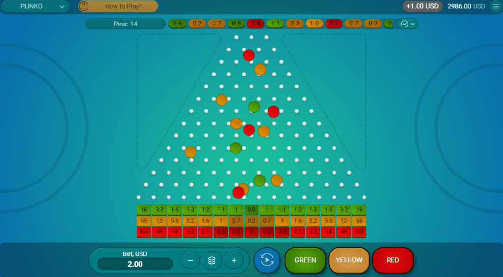 Grafika w Plinko